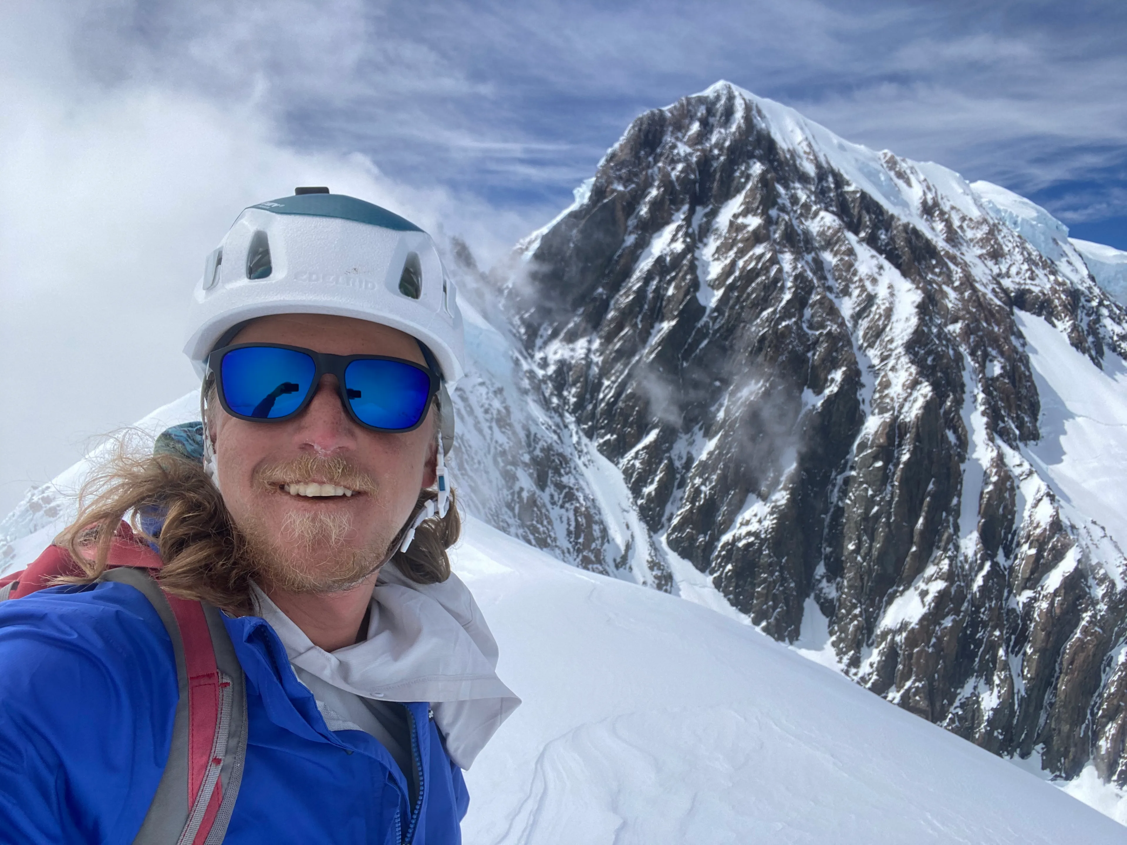 Nathan Longhurst on summit of Mt Hicks